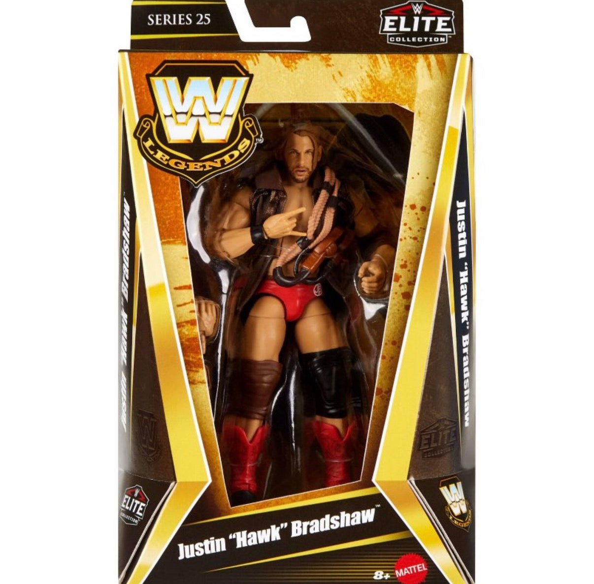 WWE Elite Legends Justin "Hawk" Bradshaw Action Figure and Accessories Series 25 Collectible Set