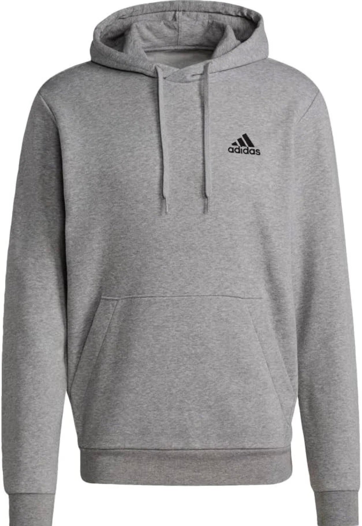 Adidas Men's Essentials Fleece Hoodie Grey Heather/Black